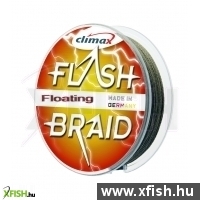 Climax Flashbraid Floating Fonott Előke/10 | Átmérő: 0,25 Mm, Hossz: 10 M, Szakítószilárdság: 20,50 Kg, Szín: Zöld, Típus: Úszó (Floating)