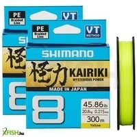Shimano Line Kairiki 8 Fonott Zsinór Világoszöld 300m 0,16mm 10,3Kg