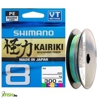 Shimano Line Kairiki 8 Fonott Zsinór Multi Color 300m 0,20mm 17,1Kg