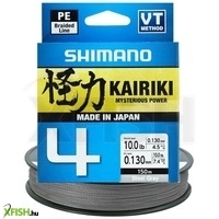 Shimano Line Kairiki 4 Fonott Zsinór Szürke 150m 0,16mm 8,1Kg