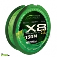 Mistrall Shiro Silk Braided Line X8 Univerzális Fonott zsinór - Green Zöld 150M 0,13 mm 11,20 kg