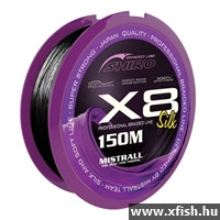 Mistrall Shiro Silk Braided Line X8 Univerzális Fonott zsinór - Black Fekete 150M 0,32mm 42,6kg