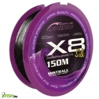Mistrall Shiro Silk Braided Line X8 Univerzális Fonott zsinór - Black Fekete 150M 0,41 mm 46,50 kg