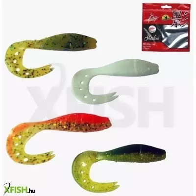 Frenetic Gumihal Twisterfarokkal | Kiszerelés: 5 Db / Csomag, Méret: 8 Cm, Szín: Zöld / Zöld