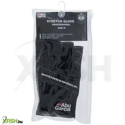 Abu Garcia Stretch Gloves Unisex Pergető kesztyű XL Fekete