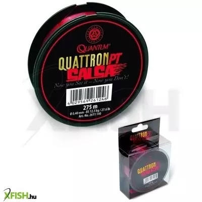 Quantum Quattron Salsa Piros Zsinór 2,80 Kg 6,20 Lb 0,18 Mm 275 M