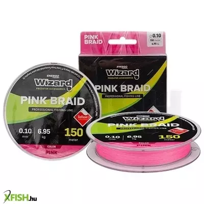 Wizard Pink Braid Fonott Pergető Zsinór 0,13 Mm 150 m 7,43 kg Rózsaszín