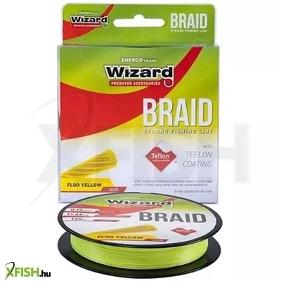 Wizard Braid Yellow Fonott Pergető Zsinór 135M 0,08 135M 7,75Kg Fluo Yellow