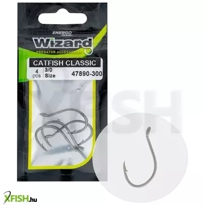 Wizard Catfish Classic Harcsázó Horog 3/0 4 db/csomag