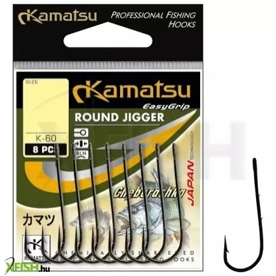 Kamatsu Round Jigger 4/0 Blno Rablóhalas Horog 6 db/csomag