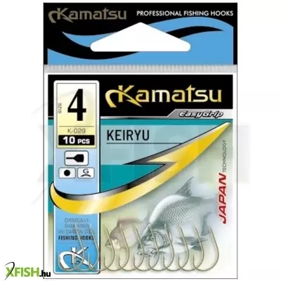 Kamatsu Keiryu 04 Gf Lapkás Pontyozó Horog Arany 10 db/csomag