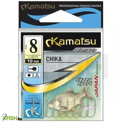 Kamatsu Chika 10 Blnf Lapkás Feeder Horog Black Nickel 10 db/csomag