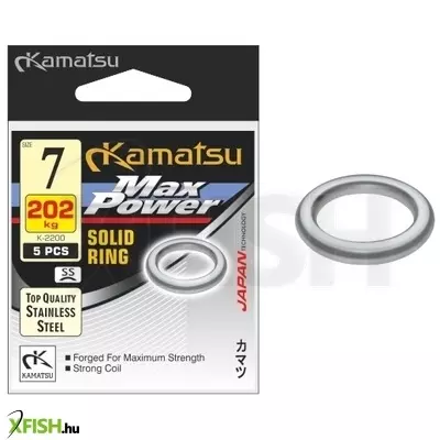 Kamatsu Solid Ring Max Power Ezüst Karika 5mm 78Kg 5db/csomag