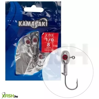 Kamasaki Red Shot Jig Fej 8G 1/0 4Db/Csomag