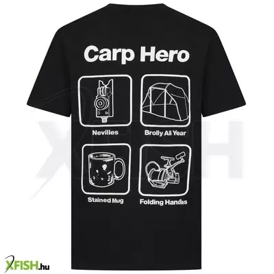 Navitas Carp Hero Tee Horgász Póló Fekete L