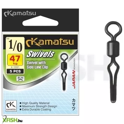 Kamatsu Swivel With Side Line Clip K1031 Klipszes Forgó 2-es 40Kg 5db/csomag