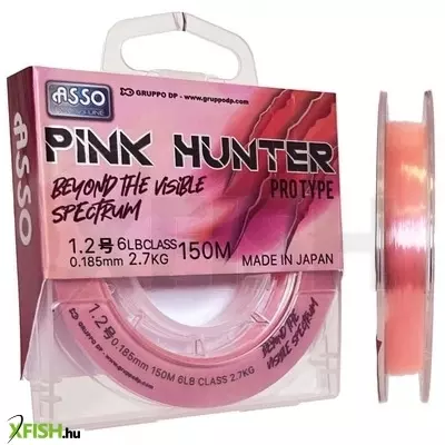 Asso Pink Hunter Monofil Fluorocarbon Pontyozó Zsinór 150m 0,26mm 5,5Kg