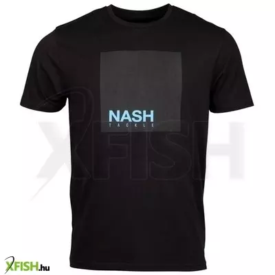 Nash Elasta Breathe T Shirt Black Fekete Horgász Póló M