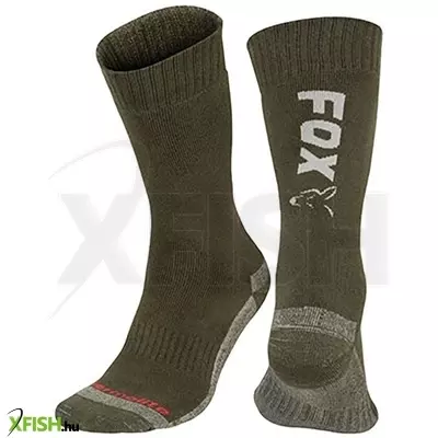 Fox Green / Silver Thermolite Long Sock 10 - 13 (Eu 44-47)