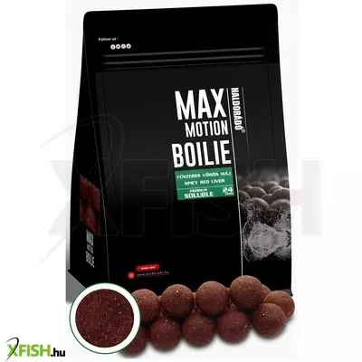 Haldorádó Max Motion Boilie Premium Soluble 24 Mm - Fűszeres Vörös Máj bojli 800g