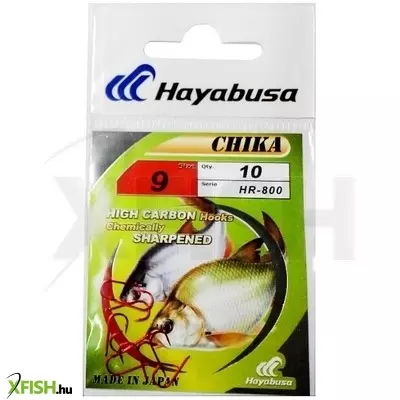 Hayabusa Hr800 Chika Red Finomszerelékes Horog 10-es 10db/csomag