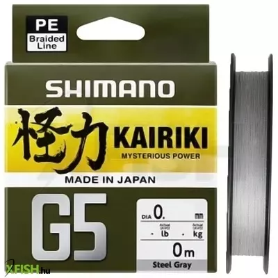 Shimano Line Kairiki G5 Fonott Zsinór Szürke 100m 0,13mm 4,1Kg