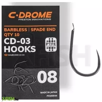 Preston Feeder Horog 10-Es C-Drome Hook - Cd-3 (P0150044)