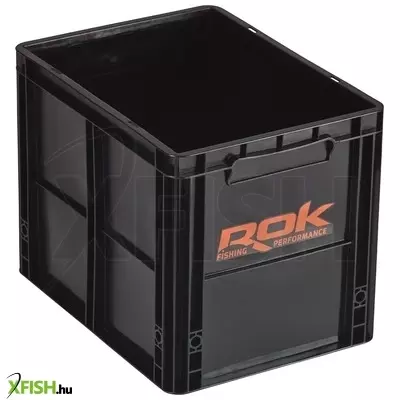 Rok Fishing Crate 433 - Tároló Rekesz + Tető 40x30x32 cm Fekete