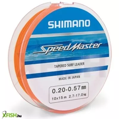 Shimano Line Speedmaster Surf Taper Dobóelőtét Zsinór Narancssárga 0,33mm-0,57mm 10x15m
