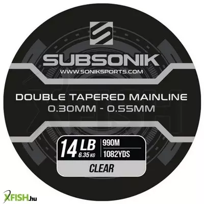Subsonik Double Tapered Main Line Felvastagodó Főzsinór 14 Lb 0,30 mm-0,55 mm 990 m (3x330 m) Clear