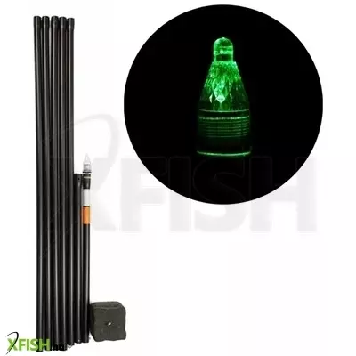 Undercarp Carp marker pole dusk sensor Alkonykapcsolós Ledes világító dőlőbója - green Zöld 6m
