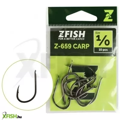 Zfish Hooks Carp Z-659 Pontyozó Horog 1-es 10db/csomag