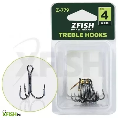 Zfish Triple Hooks Z779 Hármashorog 1.0-ás 5db/csomag
