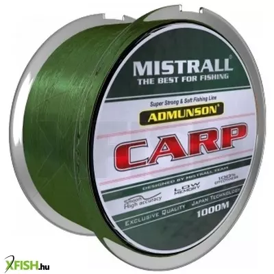 Mistrall Admunson Carp Monofil Zsinór Zöld 1000m 0,28mm 10,5kg