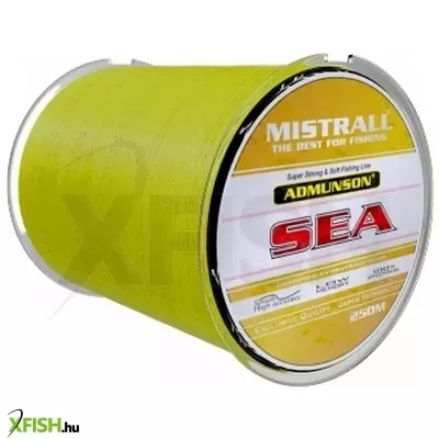 Mistrall Admunson Sea Yellow Monofil harcsázó zsinór Sárga 250 m 0,50 mm 26,3 kg