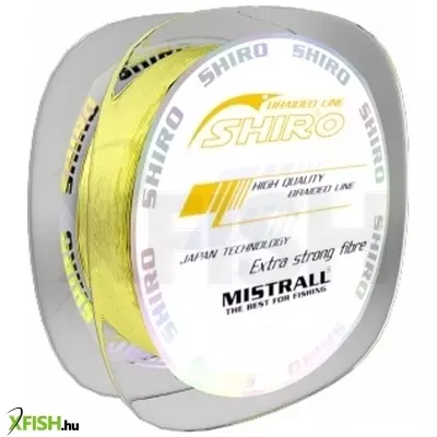 Mistrall Braid Shiro Fluo Univerzális fonott zsinór Fluo Sárga 150M 0,04 mm 2,95 kg