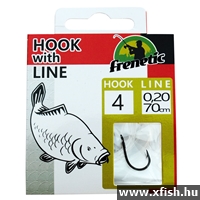 Frenetic Előkötött Horog 0,18mm Horog 6-os 70cm 10db