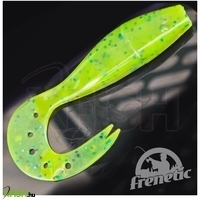 Frenetic Gumihal Twisterfarokkal | Kiszerelés: 5 Db / Csomag, Méret: 8 Cm, Szín: Zöld / Csillám