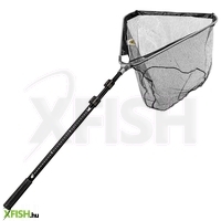 Frenetic Teleszkópos Gyorszáras Gumis Merítő | Fejméret: 70 X 70 Cm, Hossz: 240 Cm, Szín: Fekete Gumirozott Háló, Tagszám: 3