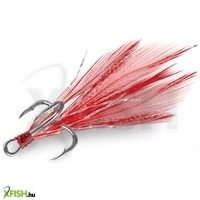 Delphin B!Rd Hook Triple Műcsali Piros Tollak #8 3 Db/csomag
