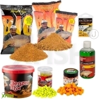 Benzar-Mix Vadvízi Megoldás Pontyos Etetőanyag szett Folyókra És Tavakra Ajándék Horoggal