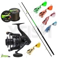 Wizard-Ryobi Samurai Profi Vertikális Harcsázó Horgászbot Orsó Szett 270cm