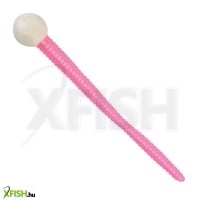 Berkley PowerBait Floating Mice Tails lebegő fejű kukac műcsali 3in | 8cm White/Bubblegum 13 Half Bag