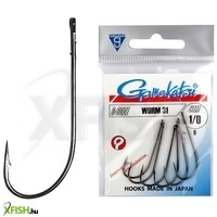 Gamakatsu Worm 31 rablóhalas horog 2/0 NS Black 6db/Cs
