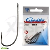 Gamakatsu Worm 36 Gilisztás Horog 1/0 -ás NS Black 6db/Cs