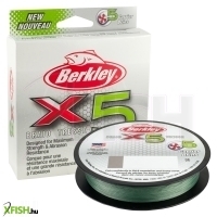 Berkley x5 Braid Filler Spool Fonott Pergető zsinór 328yd | 300m Low-Vis Green zöld 65lb test | 80 lbC | 36.3kg 0.35mm class | 0.014in class 17lb