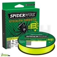 SpiderWire Stealth Smooth8 Filler Spools Mikrokristályos Polimerréteg bevonatú Fonott Pergető Zsinór 300m Hi-Vis Sárga 7.5kg | 16lb 0.09mm 2lb