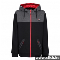 Abu Garcia 21Ss Abu Garcia Zipped Hoody Grey Cipzáros Kapucnis Pulóver Fekete-Szürke L