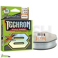 Kamatsu Braided Line Techron Full Drag X8 Invisible Fonott Pergető Zsinór 150m 0,12mm 7,32Kg
