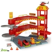 dickie: parkolóház játékszett - tűzoltóság, 41 cm